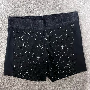 Nike Pro Women’s size L Metallic Starry Night Shorts 3” inseam